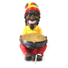 Yiwu unique handmade cool custom designer fancy funny novelty smoking weed herb Rasta resin Bob Marley ashtray